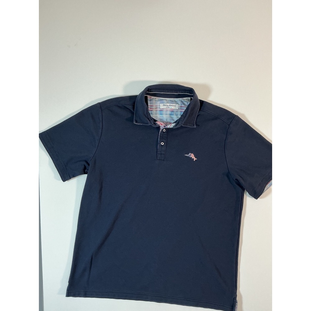 Tommy Bahama Men's Emfielder IslandZone Polo Navy Blue Size L